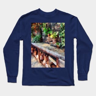 Greenhouse with Flowerpots Long Sleeve T-Shirt